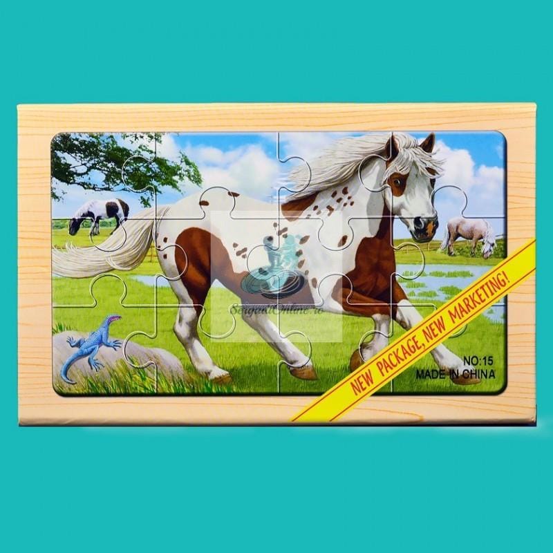 Jucarii educative – de ce sunt importante în dezvoltarea copilului? 22 Puzzle Lemn Animale Domestice 2