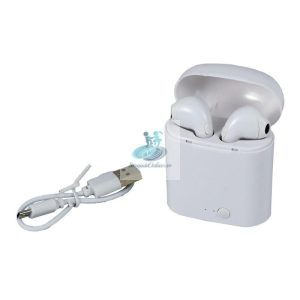 Casti Bluetooth cu Microfon Albe gen EarBuds