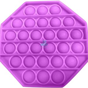 Jucarie antistres POPIT din silicon 12 cm - mov - octogon