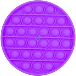 Jucarie antistres POPIT din silicon 12 cm - mov - rotunda