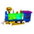 Locomotiva 24 cm cu sunete si proiectie lumini 2 locomotiva transparenta