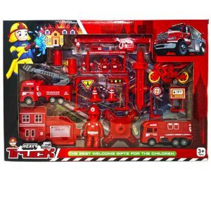 Set "Micul Oras" rosu - 17 piese