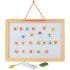Tabla lemn cu fata dubla, litere, cifre, tangram si accesorii de scris 38 * 28 cm 5 tabla magnetica cifre litere 6