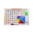 Tabla lemn cu fata dubla, litere, cifre, tangram si accesorii de scris 38 * 28 cm 2 tabla magnetica cifre litere tangram 3