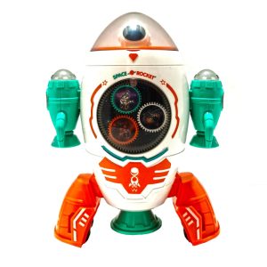 Nava spatiala 18 cm cu sunete si lumini colorate