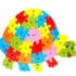 Puzzle lemn multicolor "Invata Alfabetul" 24 x 22 cm forma broscuta 1 puzzle broasca alfabet