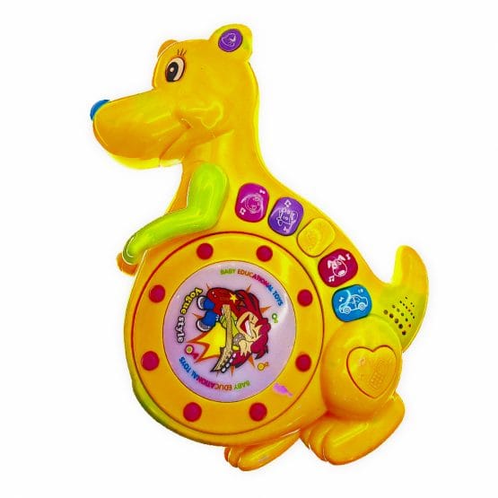Jucarie muzicala forma cangur 30 cm cu lumini si sunete 4 Jucarie muzicala forma cangur 30 cm cu lumini si sunete
