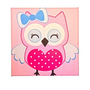 Set creativ tablou 3D pom pom Bufnita 20 x 20 cm